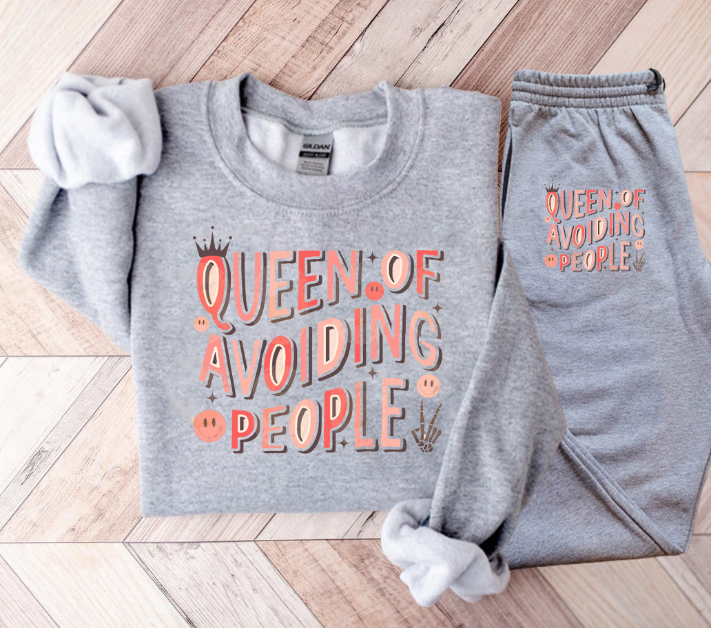 Queen Of Avoiding People Graphic Tee Graphic Tee