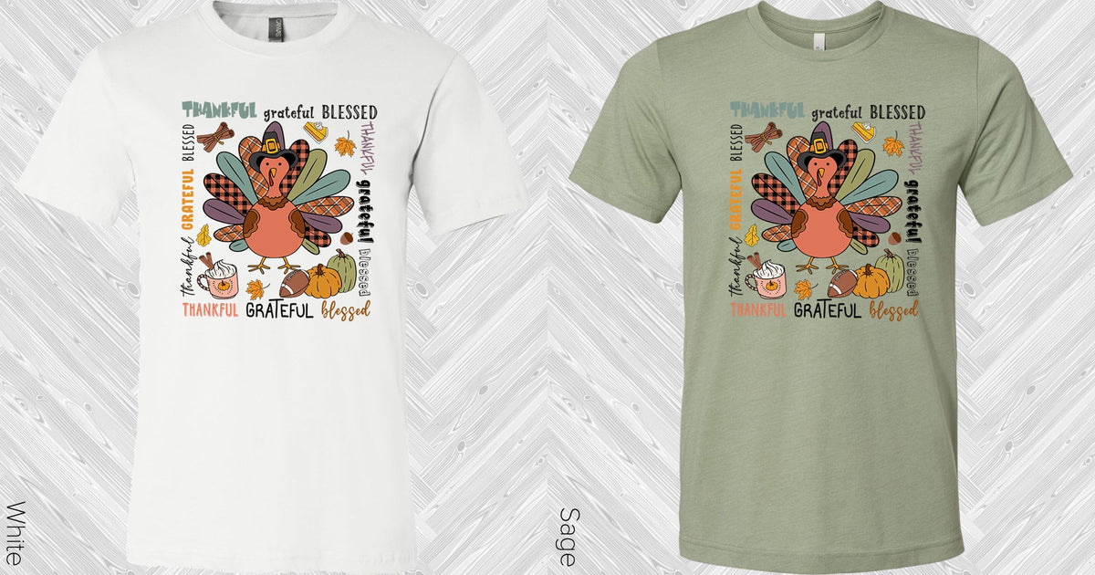 Thankful Grateful Blessed Graphic Tee Graphic Tee