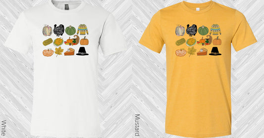 Thanksgiving Icons Graphic Tee Graphic Tee