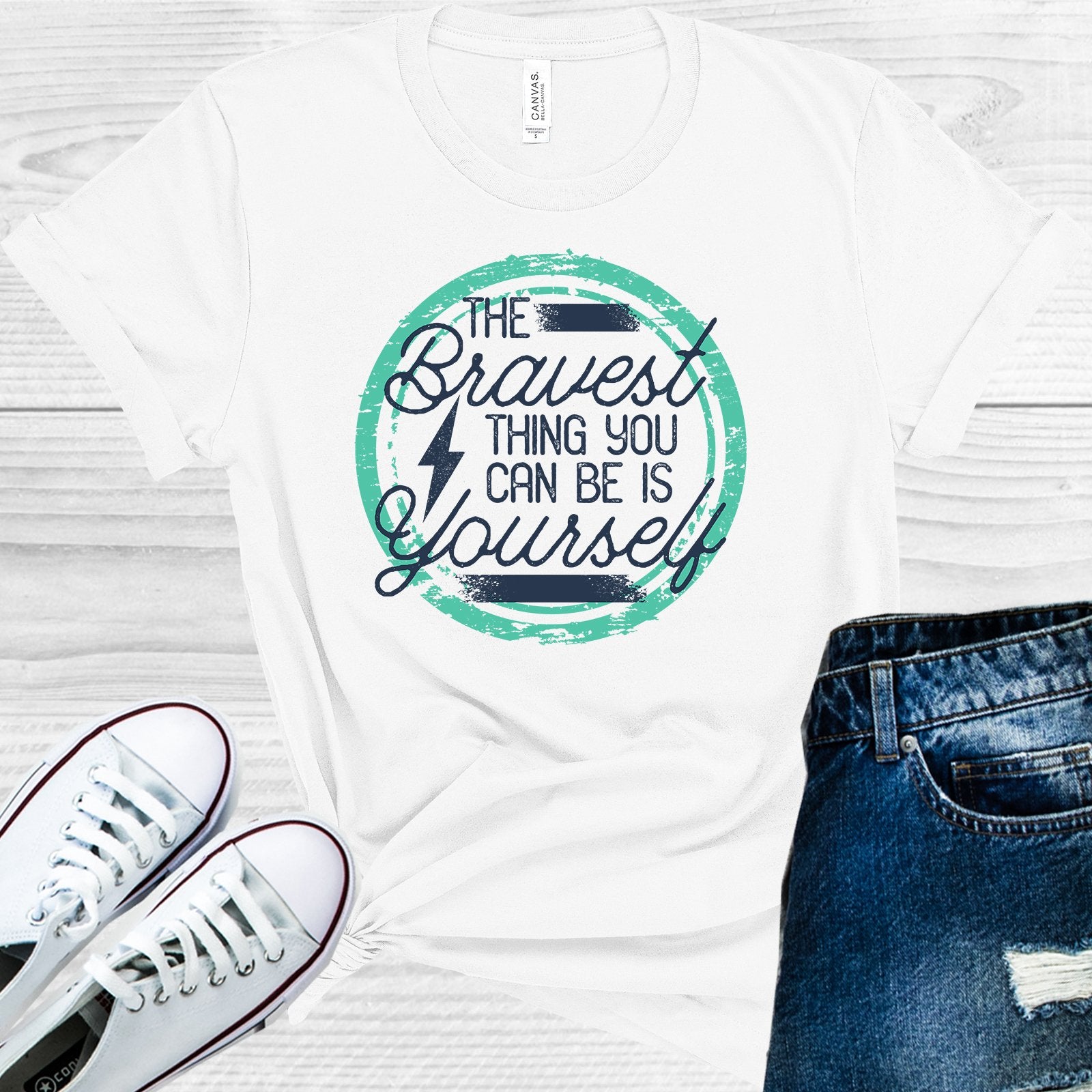 The Bravest Thing You Can Be Is Yourself Graphic Tee Graphic Tee