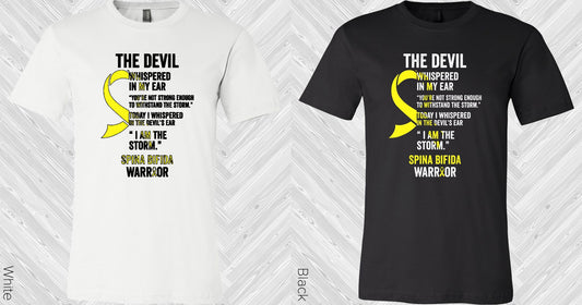 The Devil Whispered In My Ear Spina Bifida Warrior Graphic Tee Graphic Tee