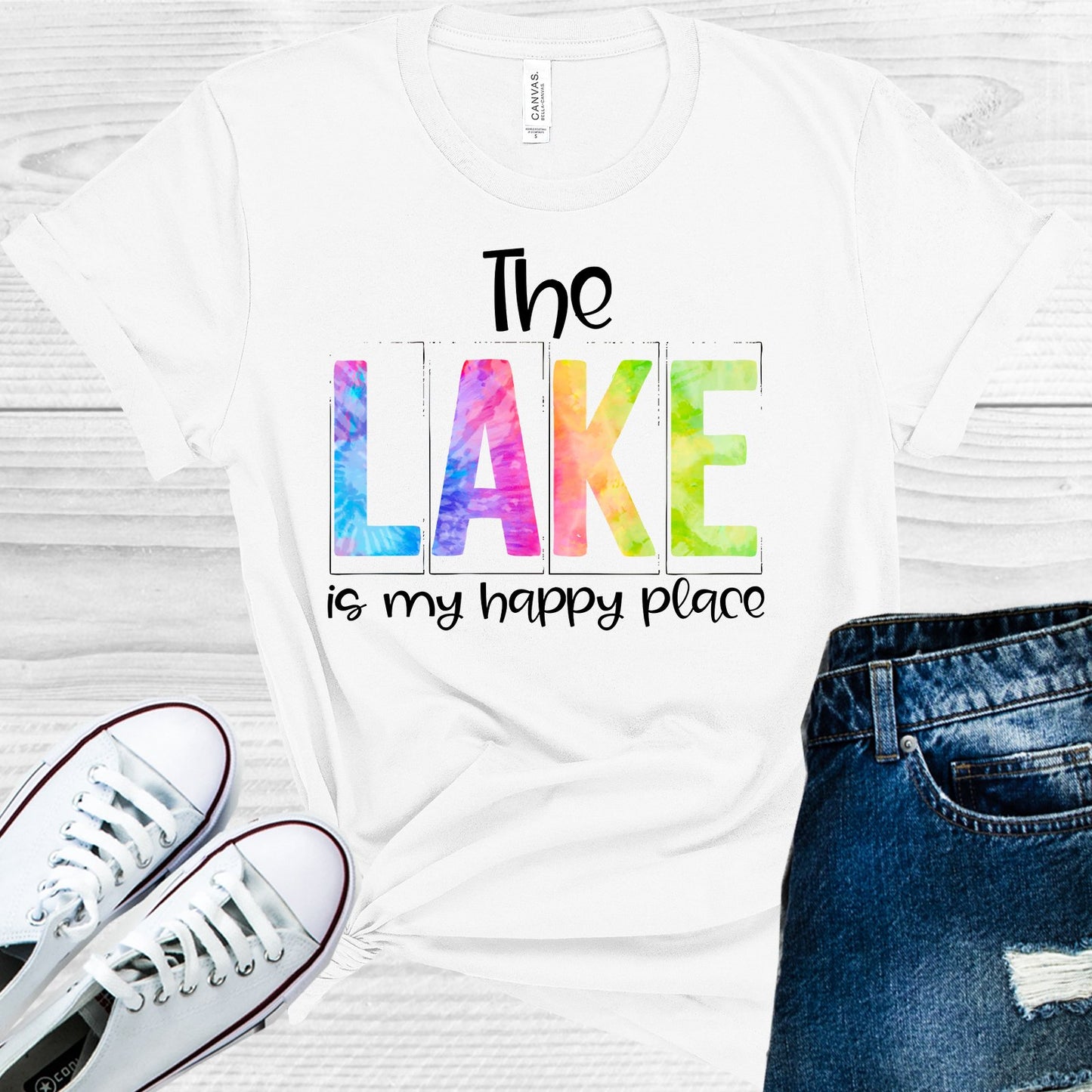 The Lake Is My Happy Place Graphic Tee Graphic Tee