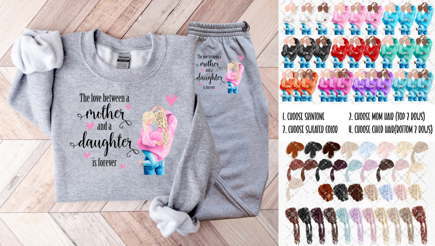 The Love Between A Mother And Daughter Is Forever Graphic Tee Graphic Tee