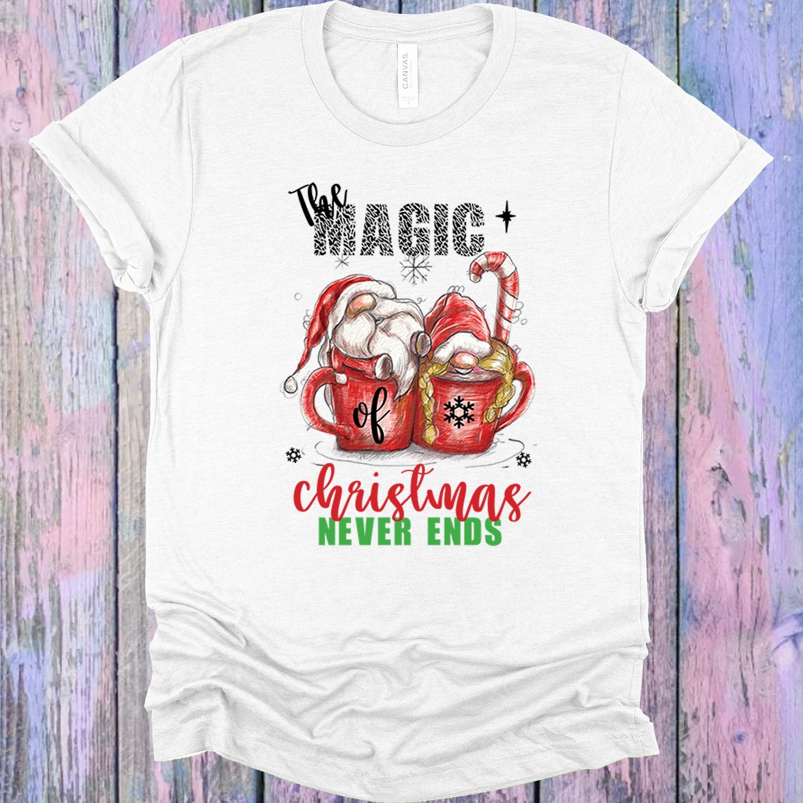 The Magic Of Christmas Never Ends Graphic Tee Graphic Tee