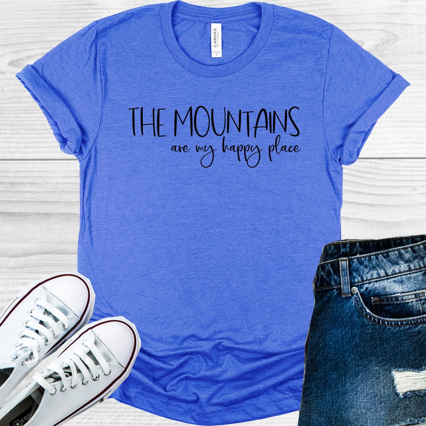 The Mountains Are My Happy Place Graphic Tee Graphic Tee