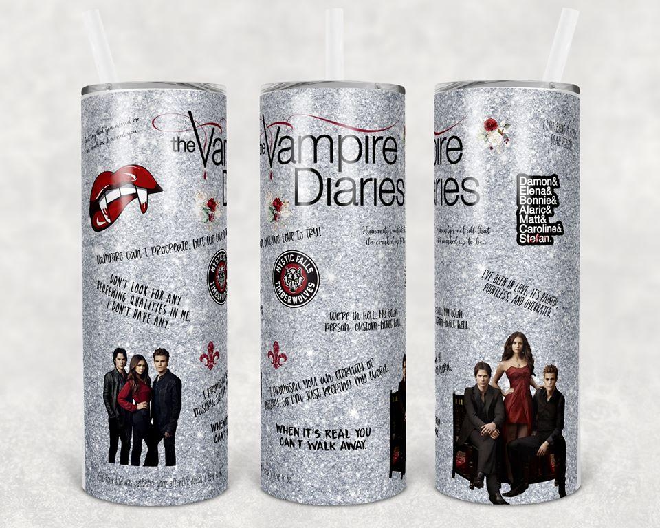 The Vampire Diaries 20 Oz Skinny Tumbler