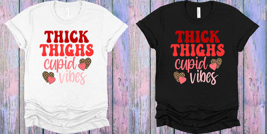 Thick Thighs Cupid Vibes Graphic Tee Graphic Tee