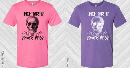 Thick Thighs And Spooky Vibes Graphic Tee Graphic Tee