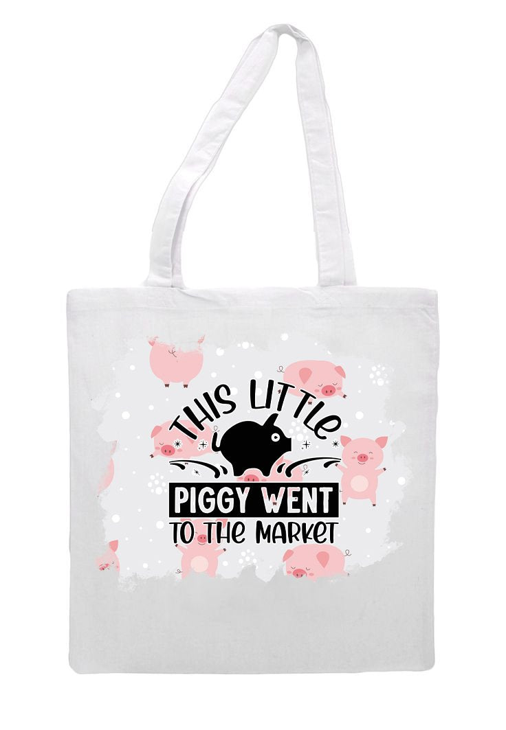 This Little Piggy Went To Market Grocery Tote Bag