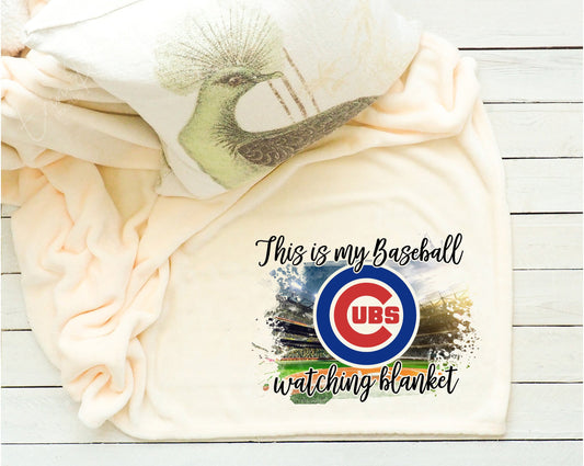 This Is My Baseball Watching Blanket - With Customized Team Fleece Throw Blanket