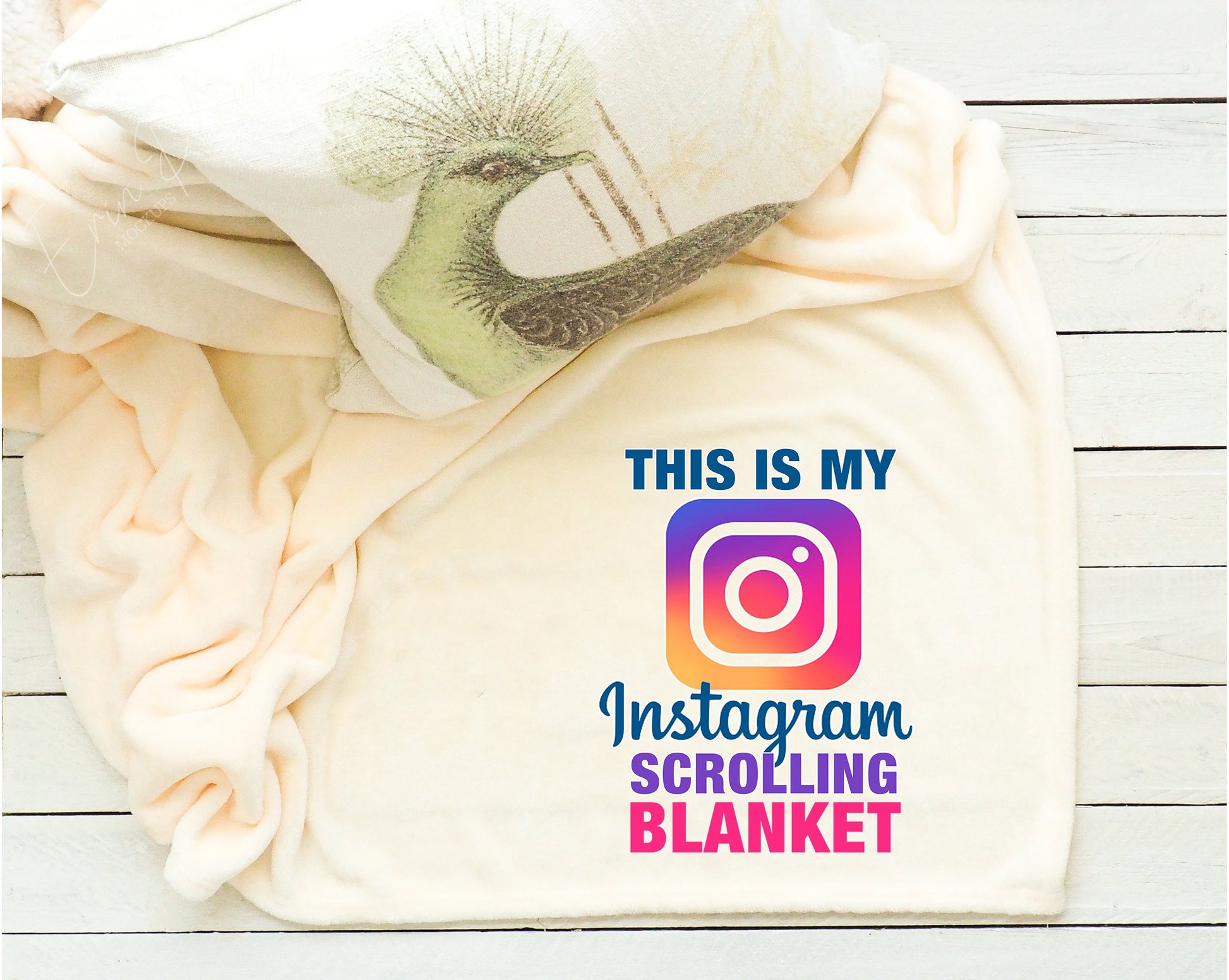 This Is My Instagram Scrolling Blanket Fleece Throw Blanket