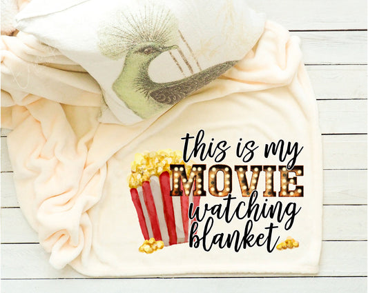 This Is My Movie Watching Blanket Fleece Throw Blanket