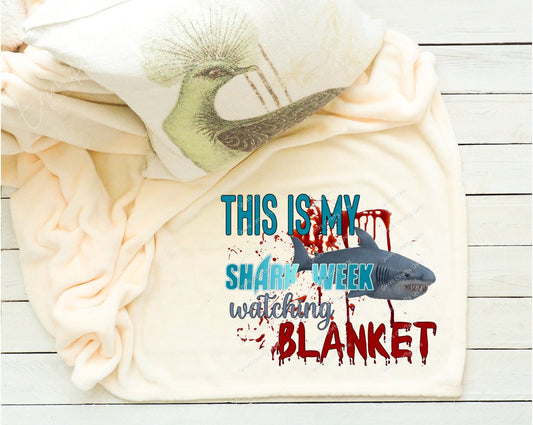 This Is My Shark Week Watching Blanket Fleece Throw Blanket