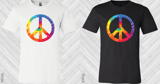 Tie Dye Peace Sign Graphic Tee Graphic Tee