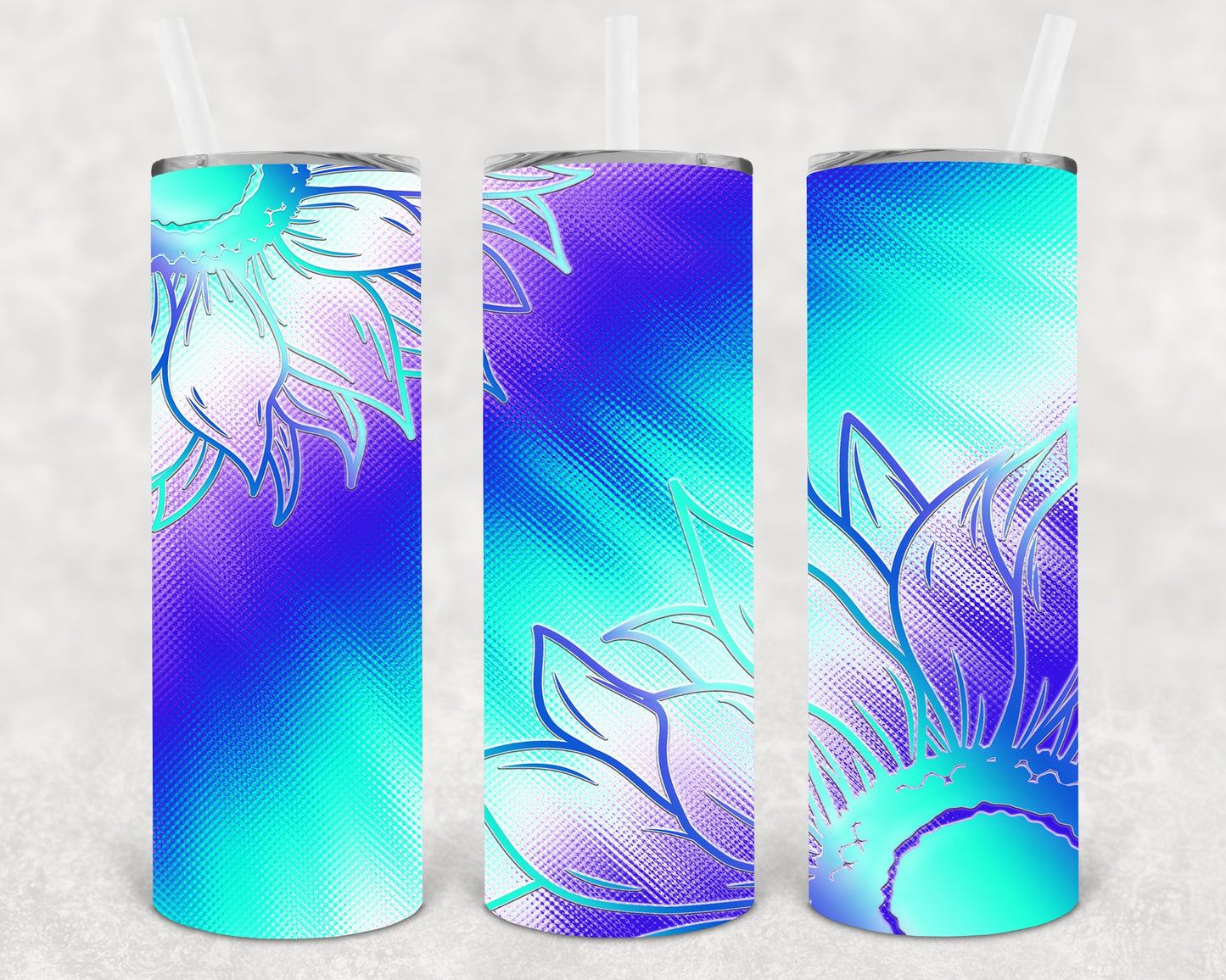 Tie Dye Sunflower 20 Oz Skinny Tumbler