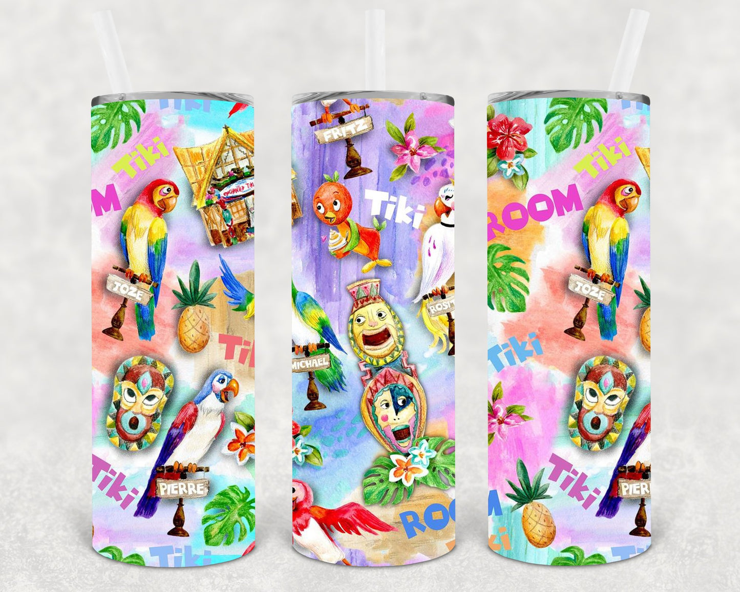 Tiki Room 20 Oz Skinny Tumbler