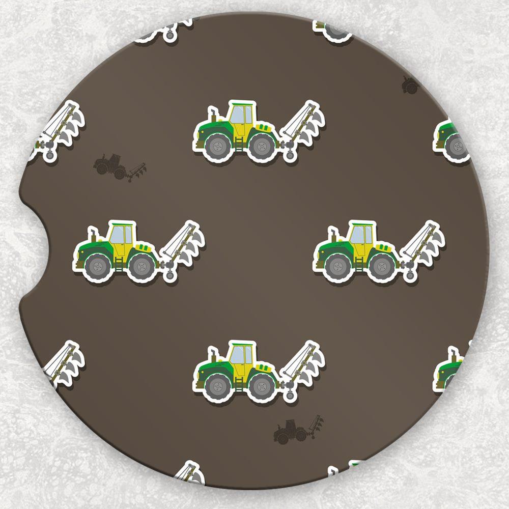 Car Coaster Set - Tractors