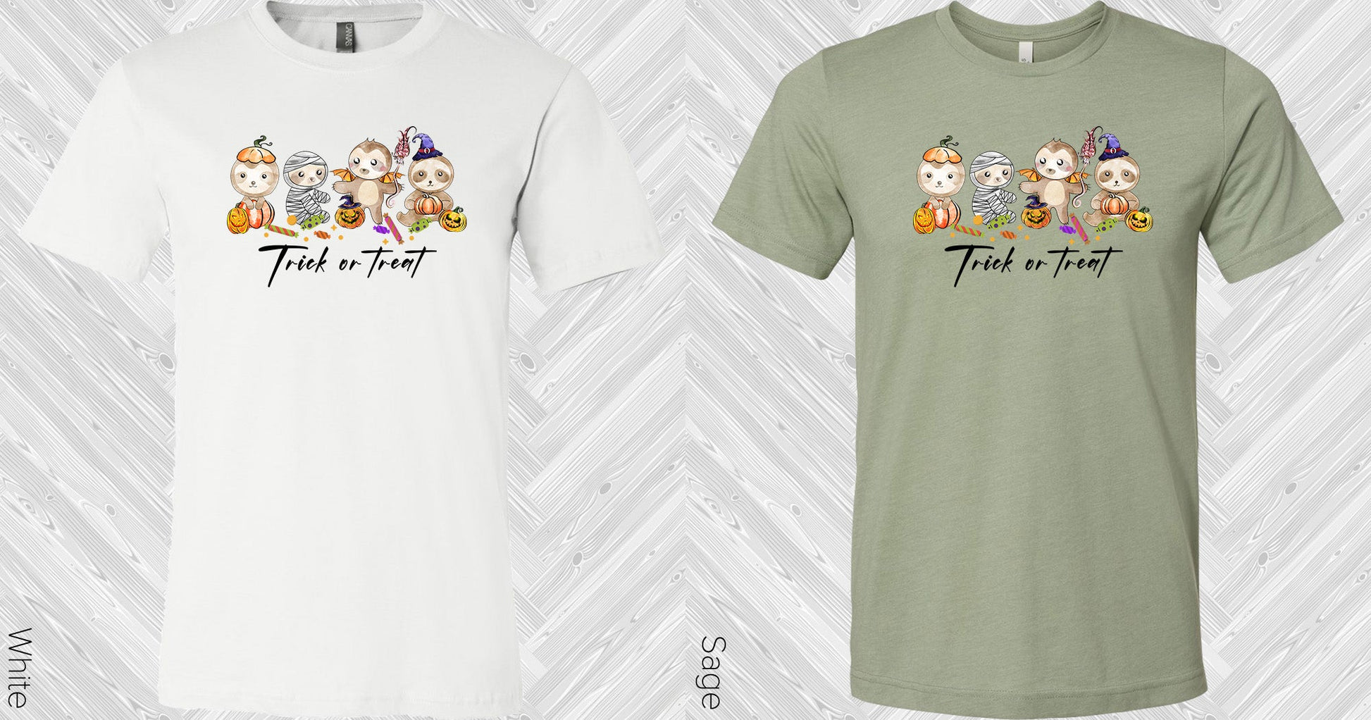 Trick Or Treat Sloth Graphic Tee Graphic Tee