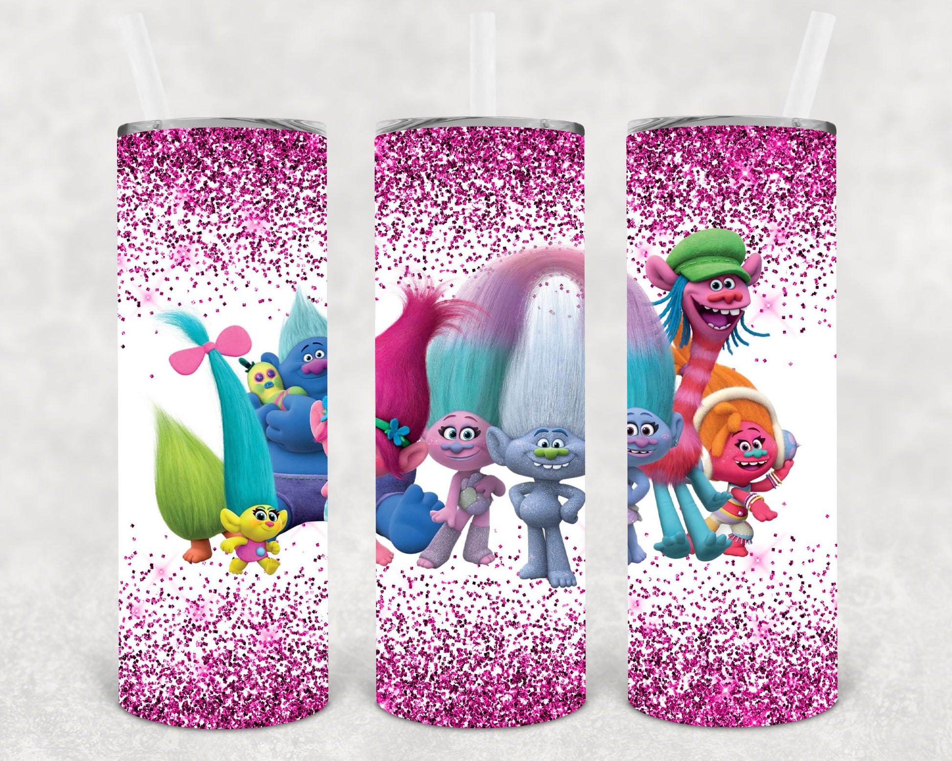 Trolls 20 Oz Skinny Tumbler