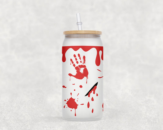 True Crime 16 Oz Glass Can Coffee Mug