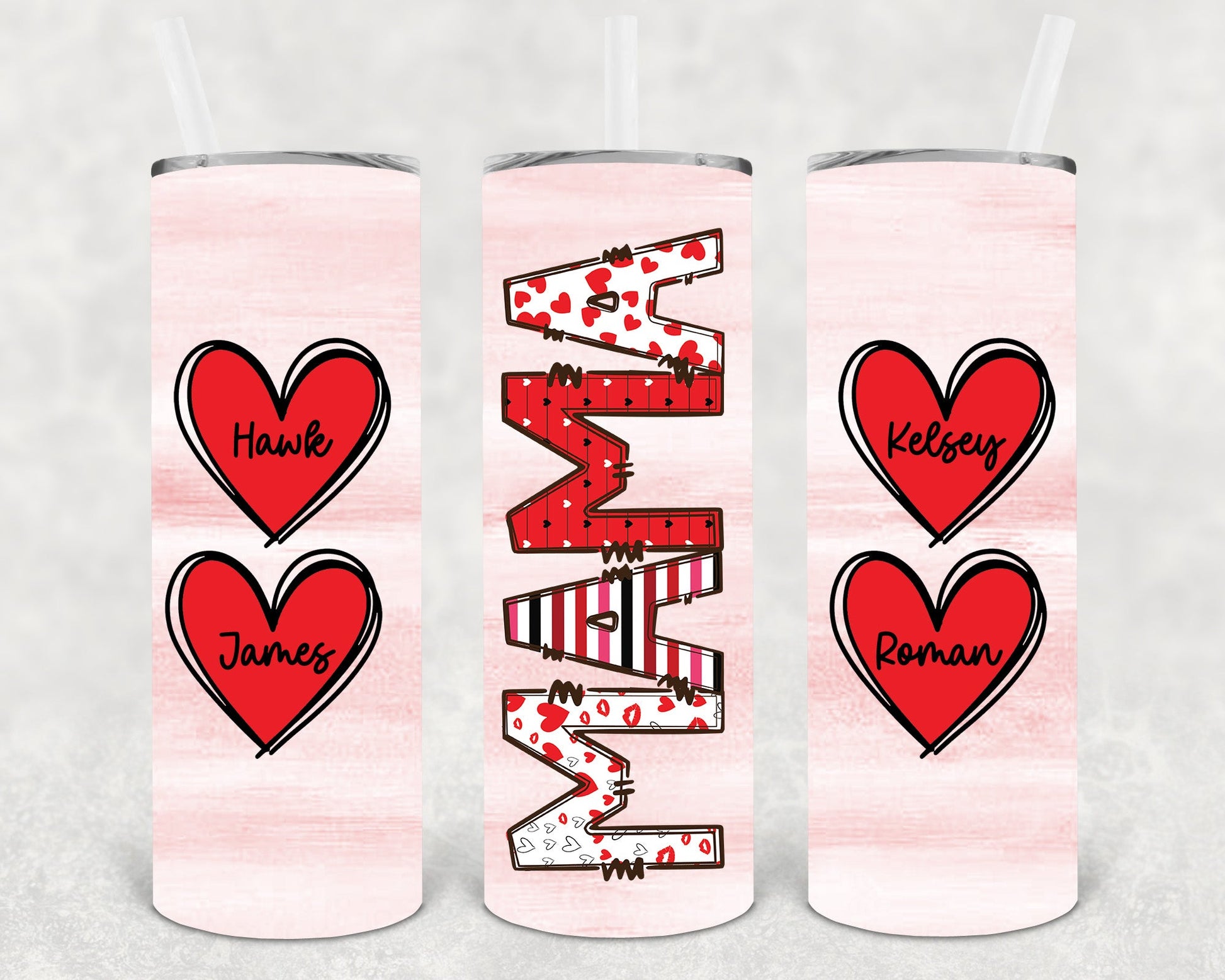 Customized Mama 20 Oz Skinny Tumbler