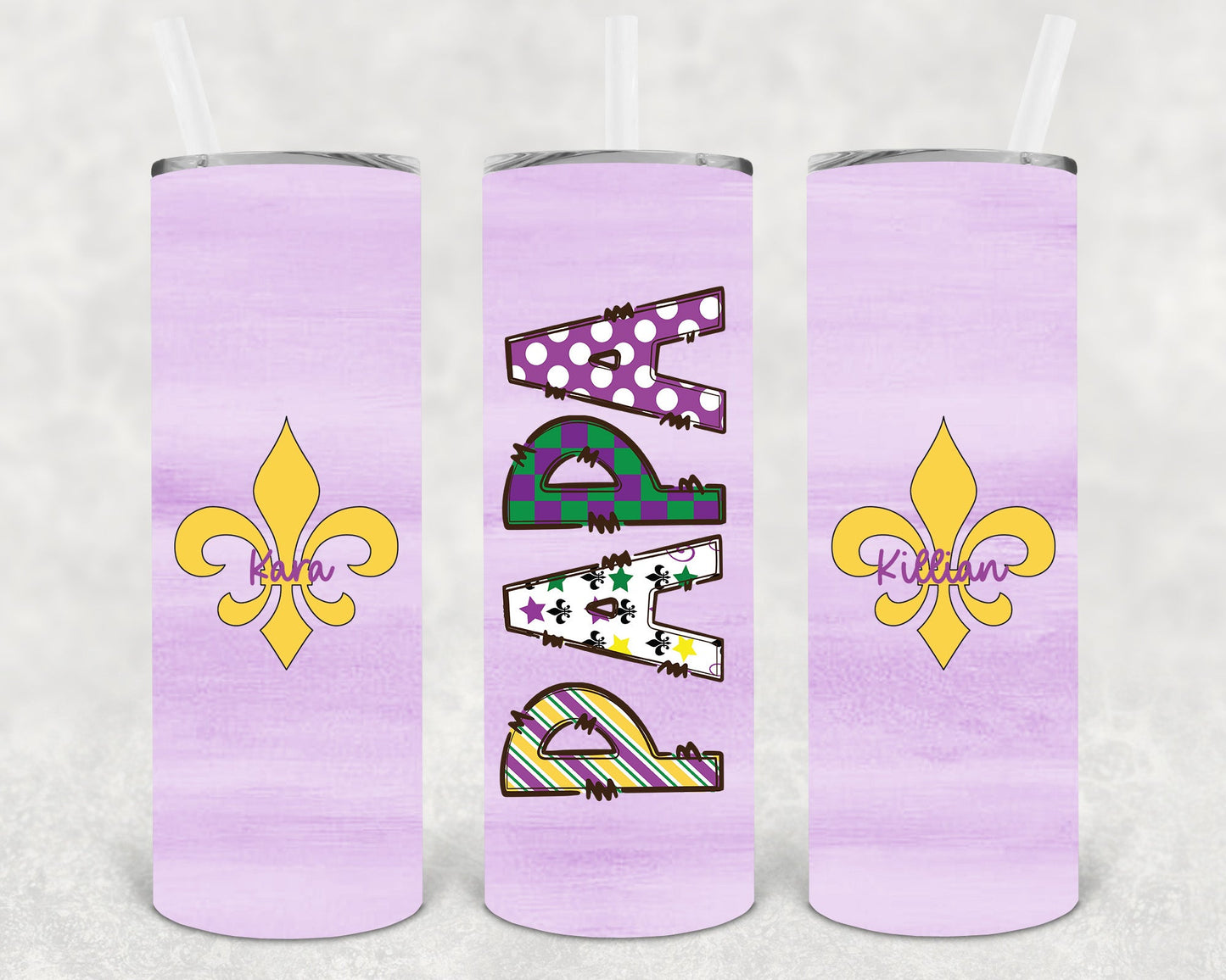Customized Papa 20 Oz Skinny Tumbler