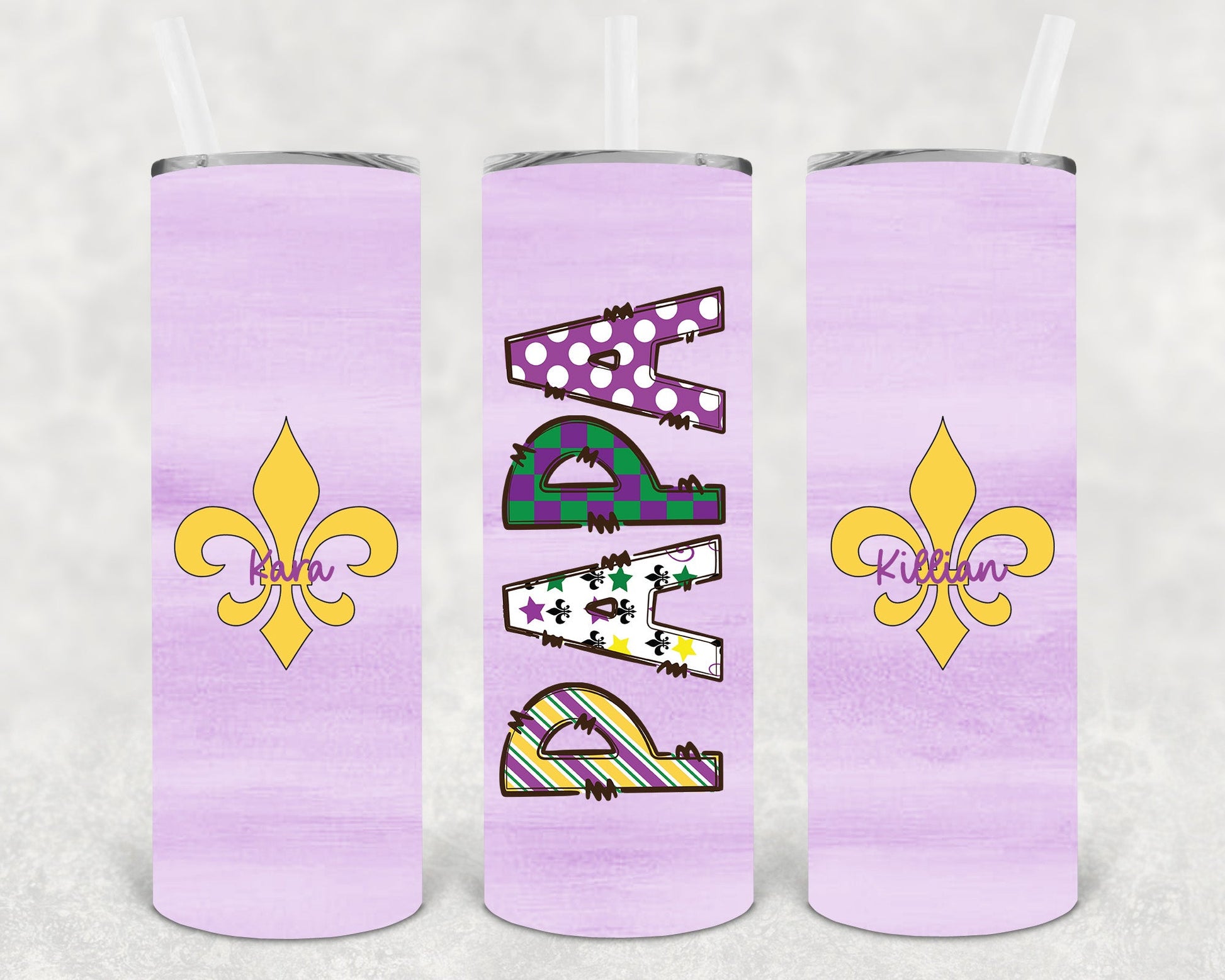 Customized Papa 20 Oz Skinny Tumbler