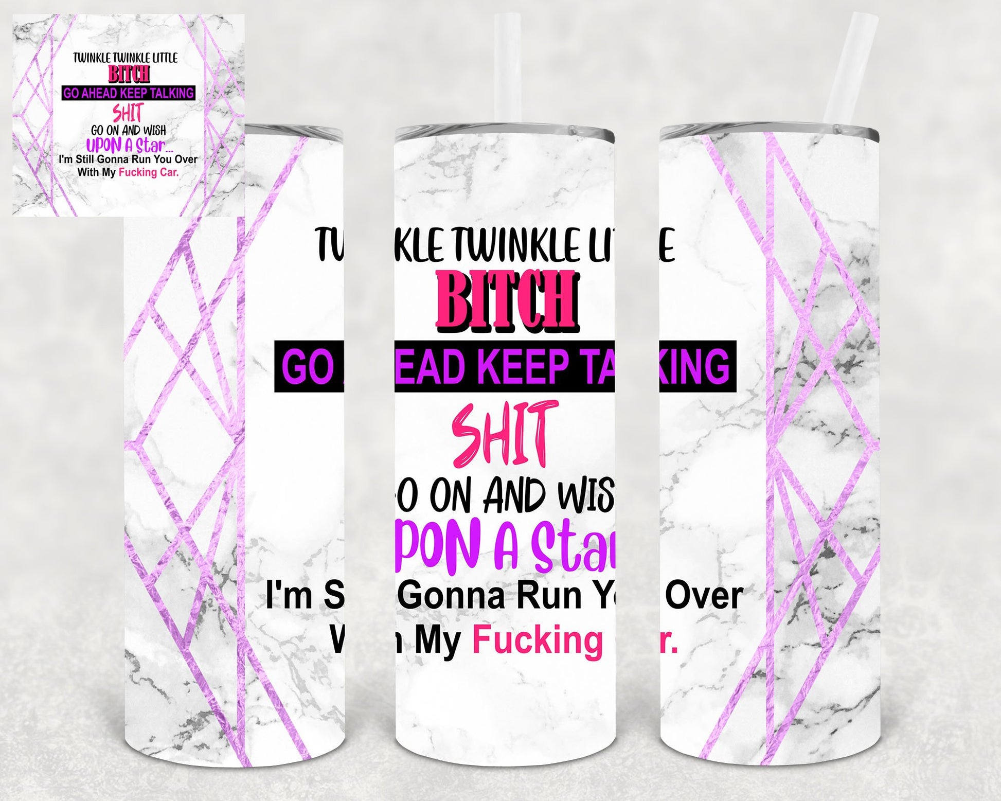Twinkle 20 Oz Skinny Tumbler