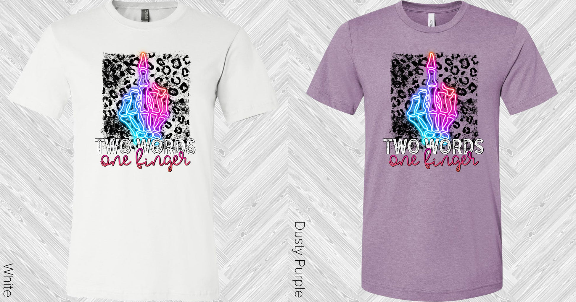 Two Words One Finger Graphic Tee Graphic Tee
