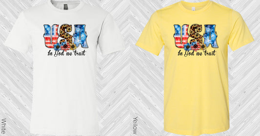 Usa In God We Trust Graphic Tee Graphic Tee