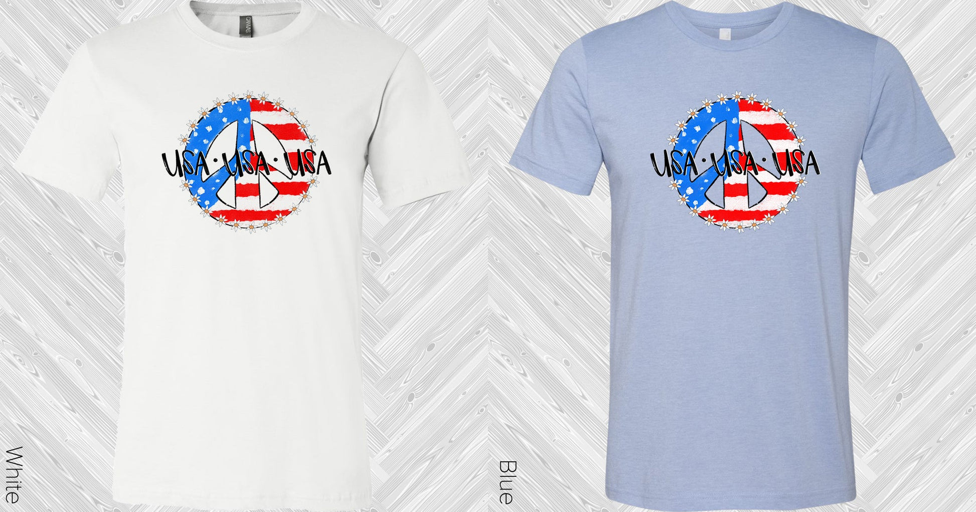 Usa Peace Sign Graphic Tee Graphic Tee