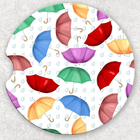 Car Coaster Set - Umbrellas