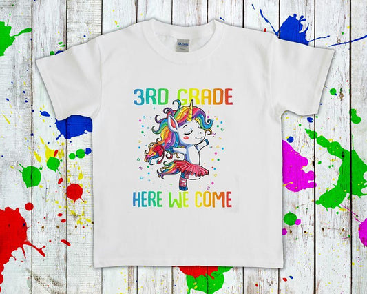 Unicorn Grade Here We Come Customized Graphic Tee Graphic Tee