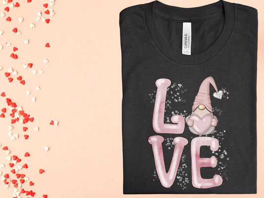 Valentine Gnome Love Graphic Tee Graphic Tee
