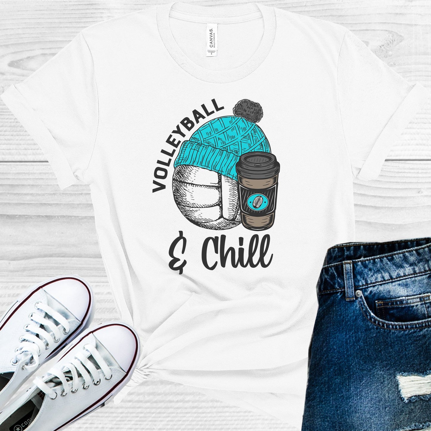 Volleyball & Chill Graphic Tee Graphic Tee