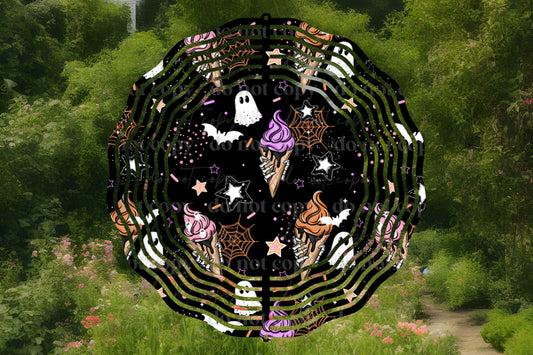 Spooky Ice Cream Wind Spinner
