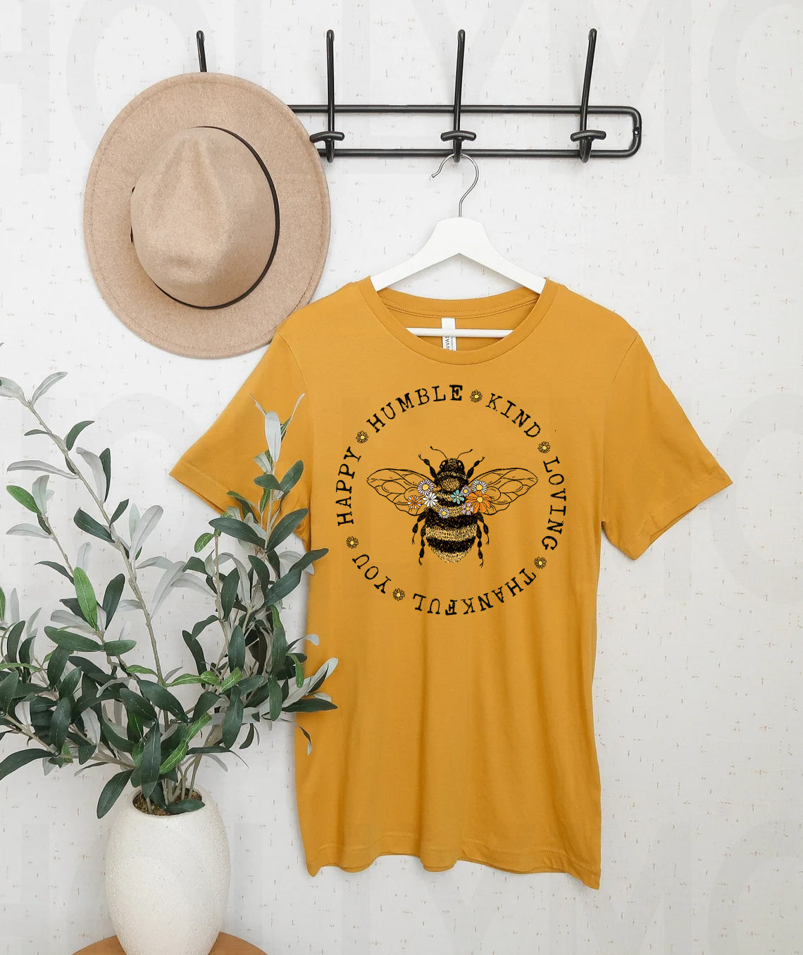 Bee Happy Humble Kind Graphic Tee