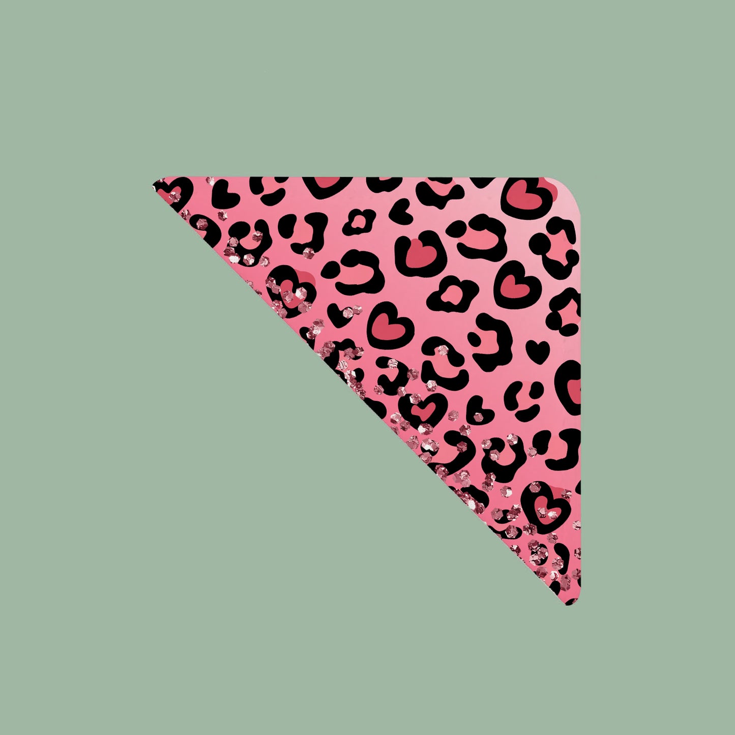 Pink Leopard Corner Bookmark