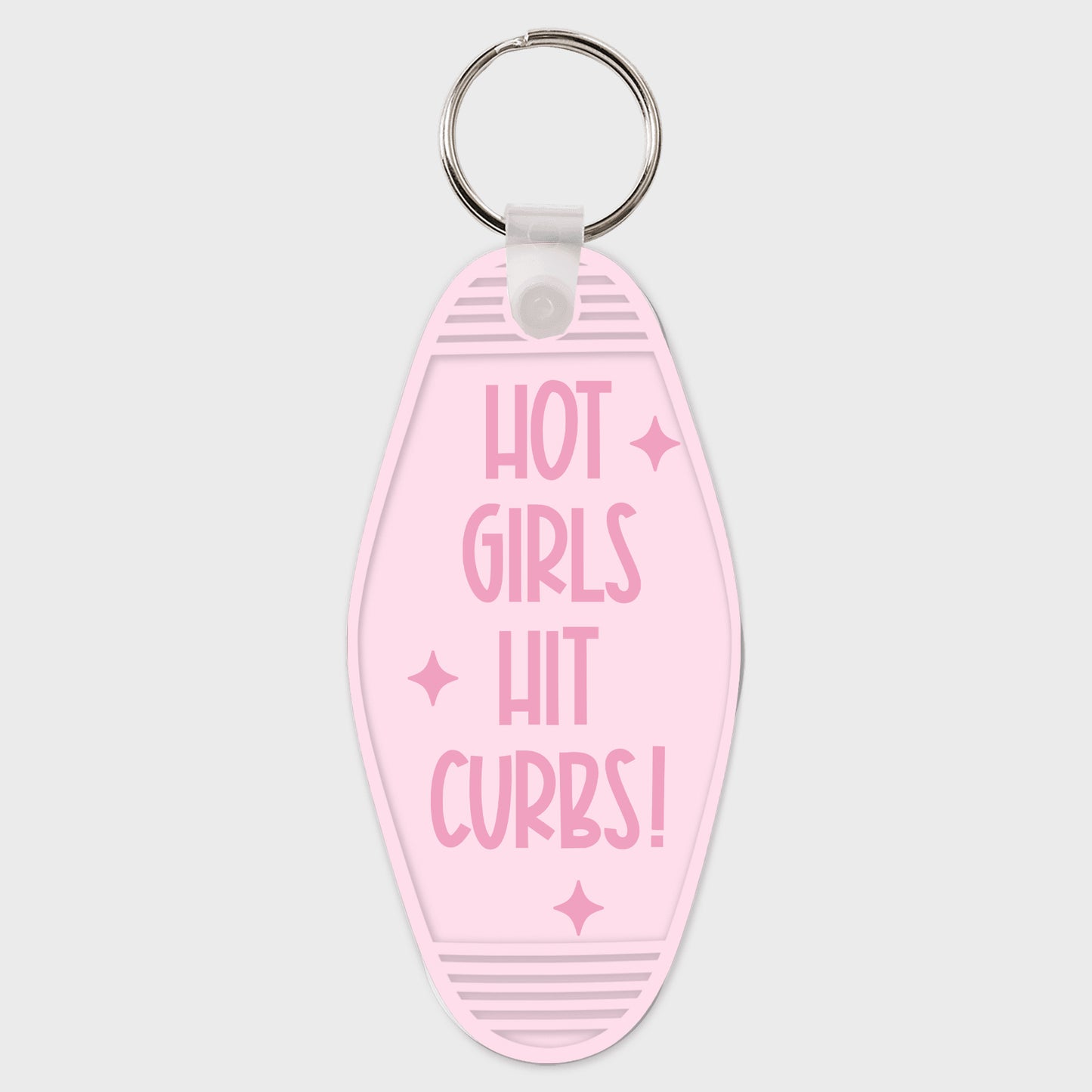 Hot Girls Hit Curbs Motel Keychain