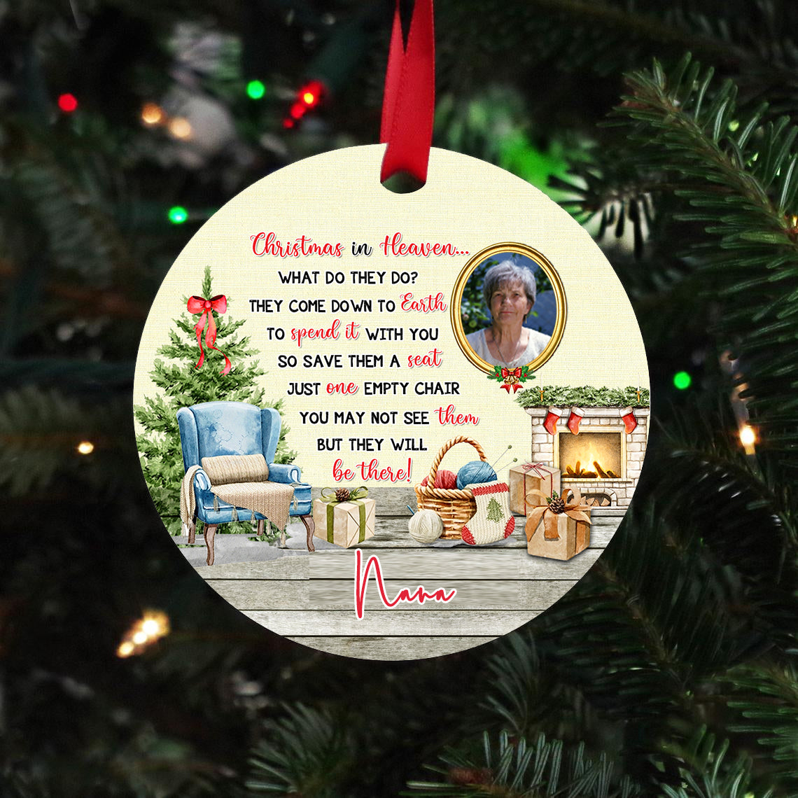 Christmas in Heaven Customized Ornament