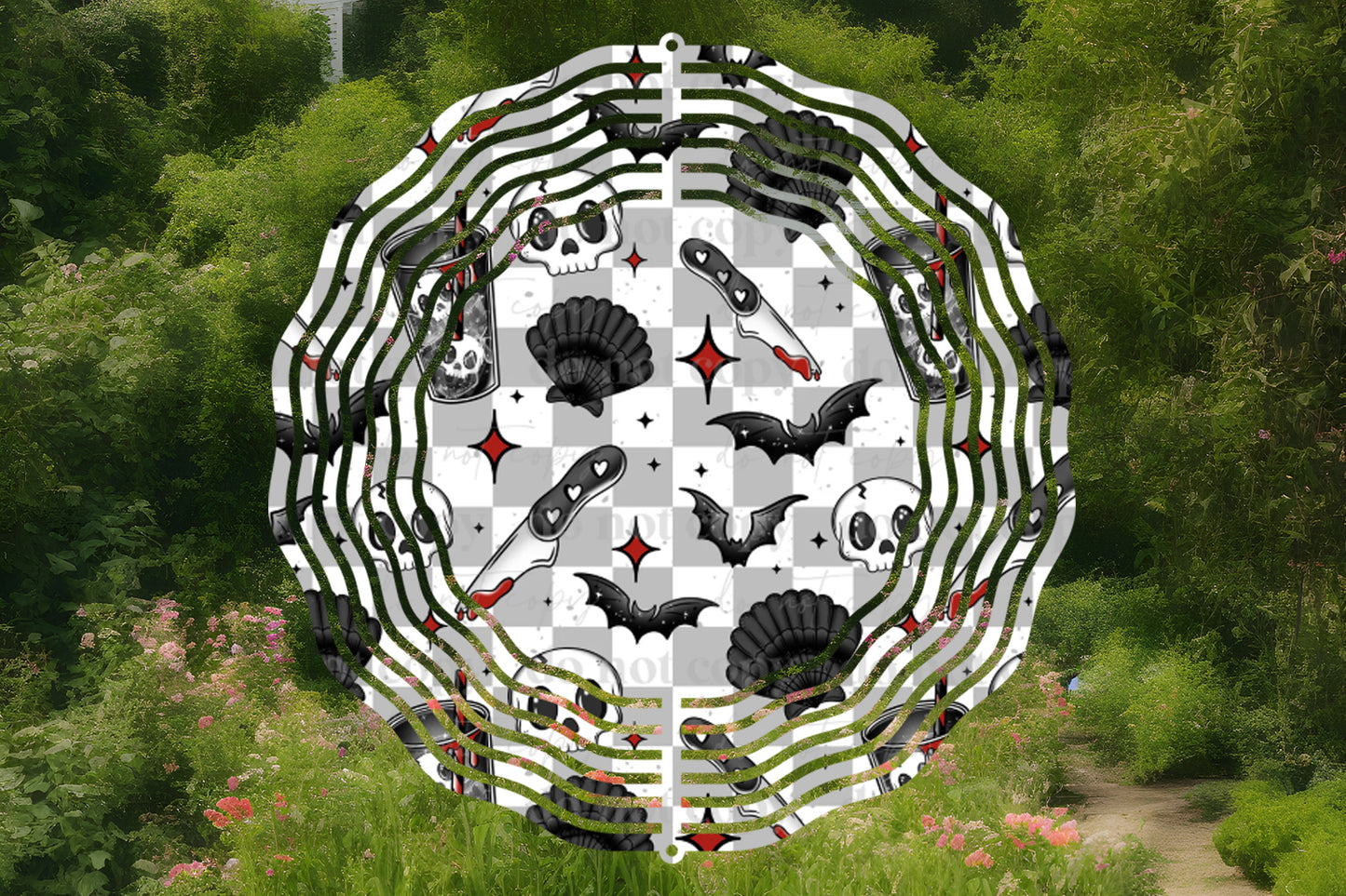 Spooky Shells Wind Spinner