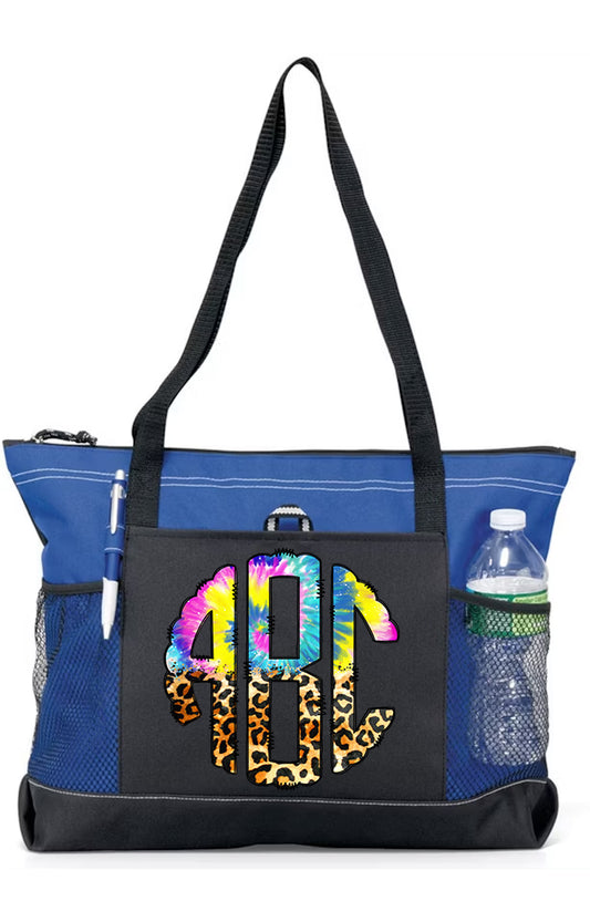 Tie Dye Monogram Tote