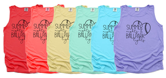 Summer Nights & Ballpark Lights Graphic Tee