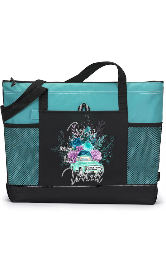 Jesus Take the Wheel Tote