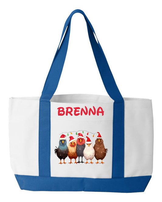 Christmas Chickens - Tote Bag