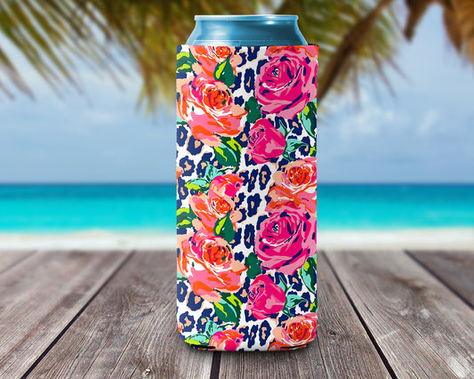 Can Cooler - Leopard Roses