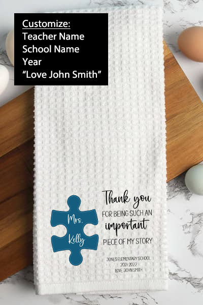Customized Thank You For Being An Important Piece Of My Story Hand Towel