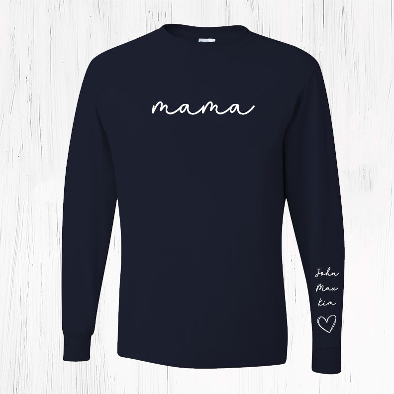 Mama Customized With Sleeve Graphic Tee Graphic Tee