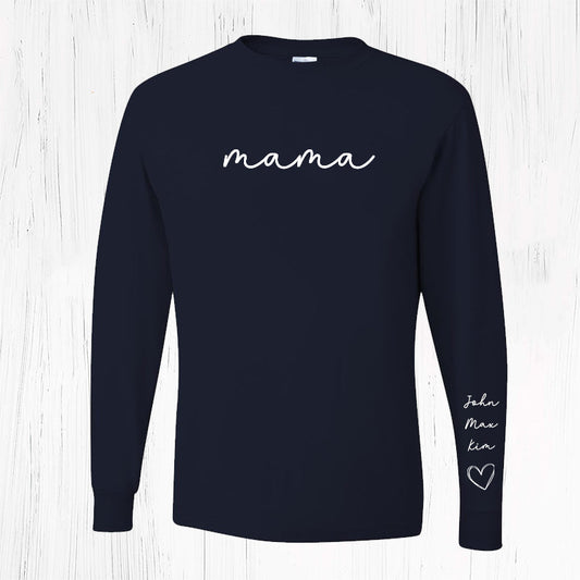 Mama Customized With Sleeve Graphic Tee Graphic Tee