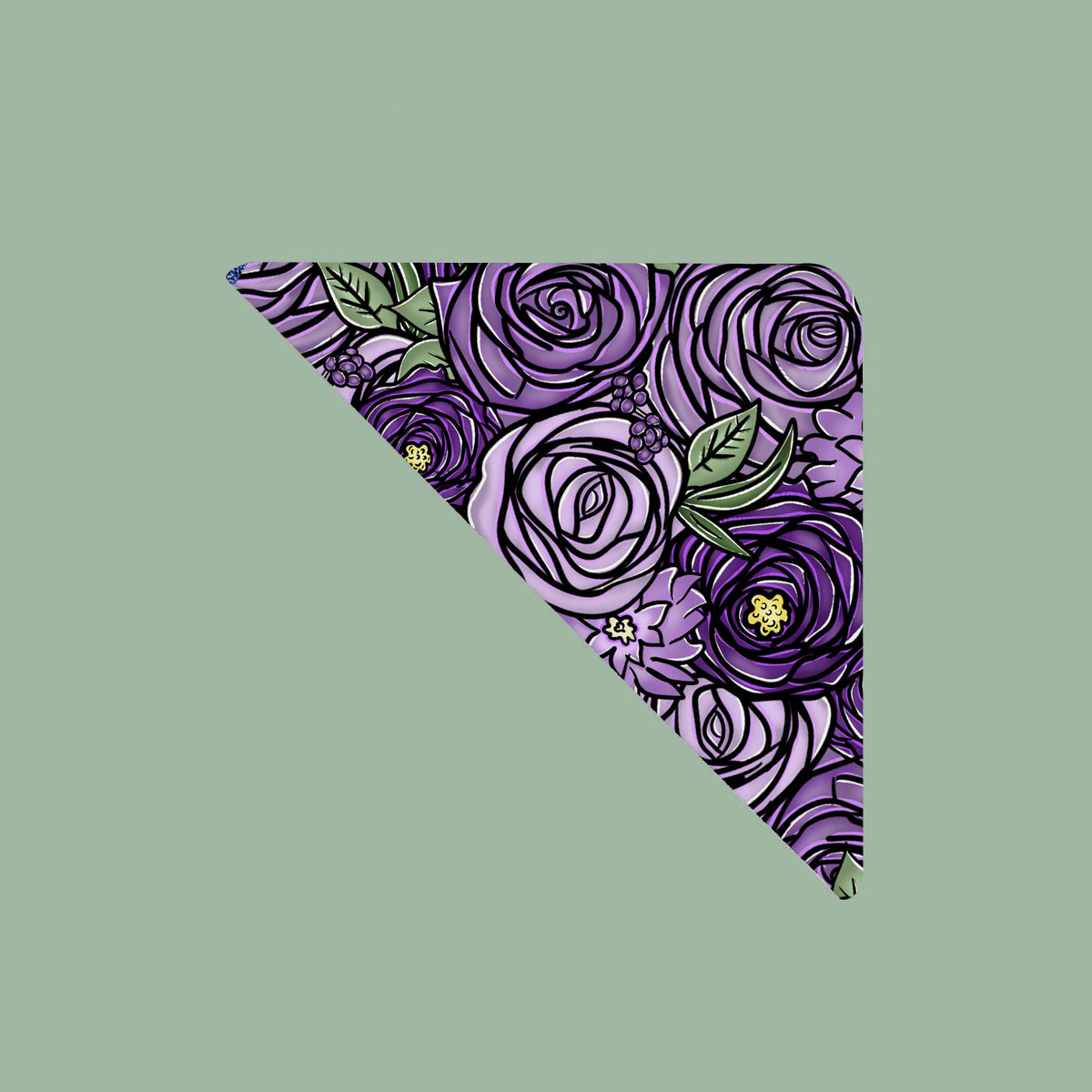 Purple Floral Corner Bookmark